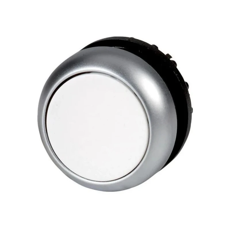 Eaton RMQ Titan M22 Series White Maintained Push Button Head 22mm Cutout Diameter IP69K 78635779 M22-DR-W+M22-A