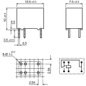 RS PRO PCB Signal Relay 5V Coil 2A Switching Current SPDT Contact Configuration 125V AC 60V DC 476-757