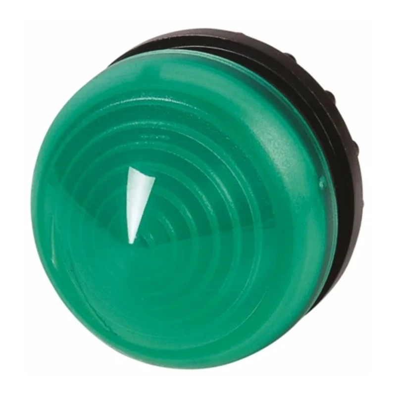 Eaton Green Pilot Light Head, 22.5 mm Cutout, Round, Panel Mount, IP69K Protection RMQ Titan M22 78635865 M22-LH-G+M22-A