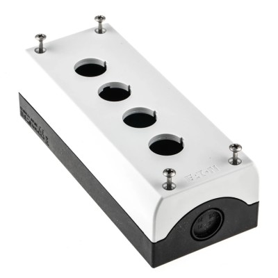 Eaton Grey Plastic RMQ Titan M22 Push Button Enclosure 4 Hole 22 mm Diameter 216539 M22-I4