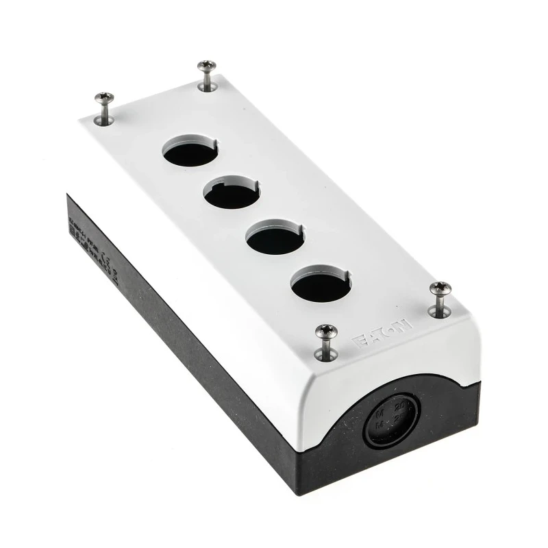 Eaton Grey Plastic RMQ Titan M22 Push Button Enclosure 4 Hole 22 mm Diameter 216539 M22-I4