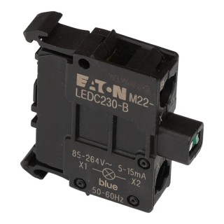 Eaton RMQ Titan M22 Series Light Block LED Blue Illumination 264V AC 15mA Screw Terminal 218060 M22-LEDC230-B