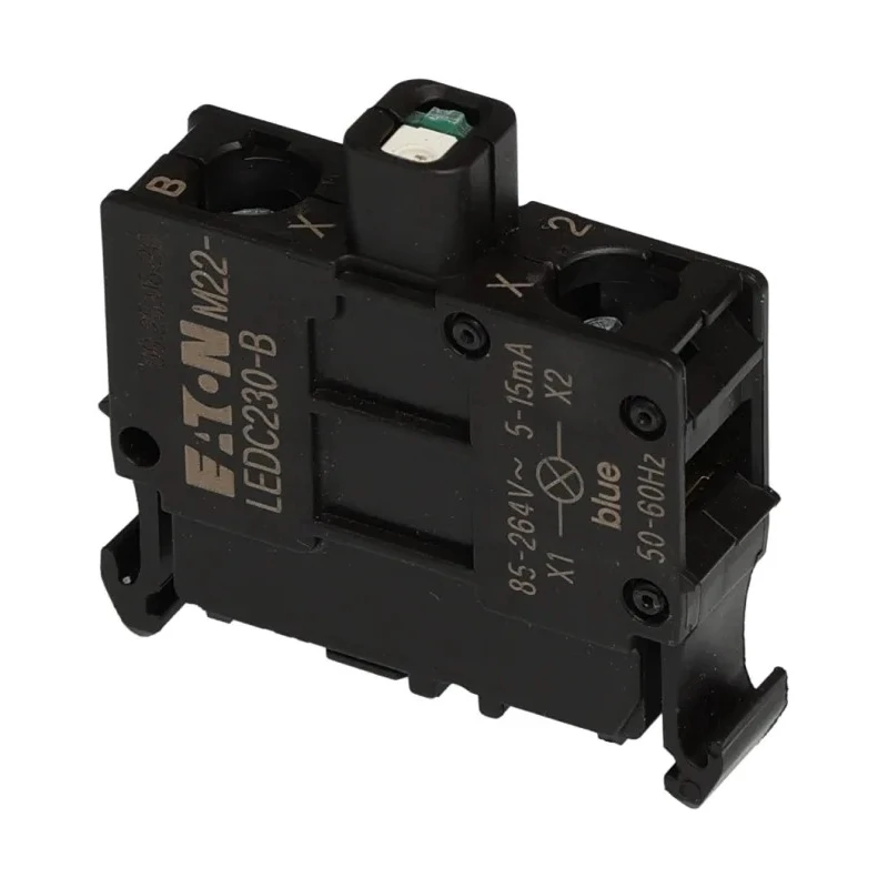 Eaton RMQ Titan M22 Series Light Block LED Blue Illumination 264V AC 15mA Screw Terminal 218060 M22-LEDC230-B