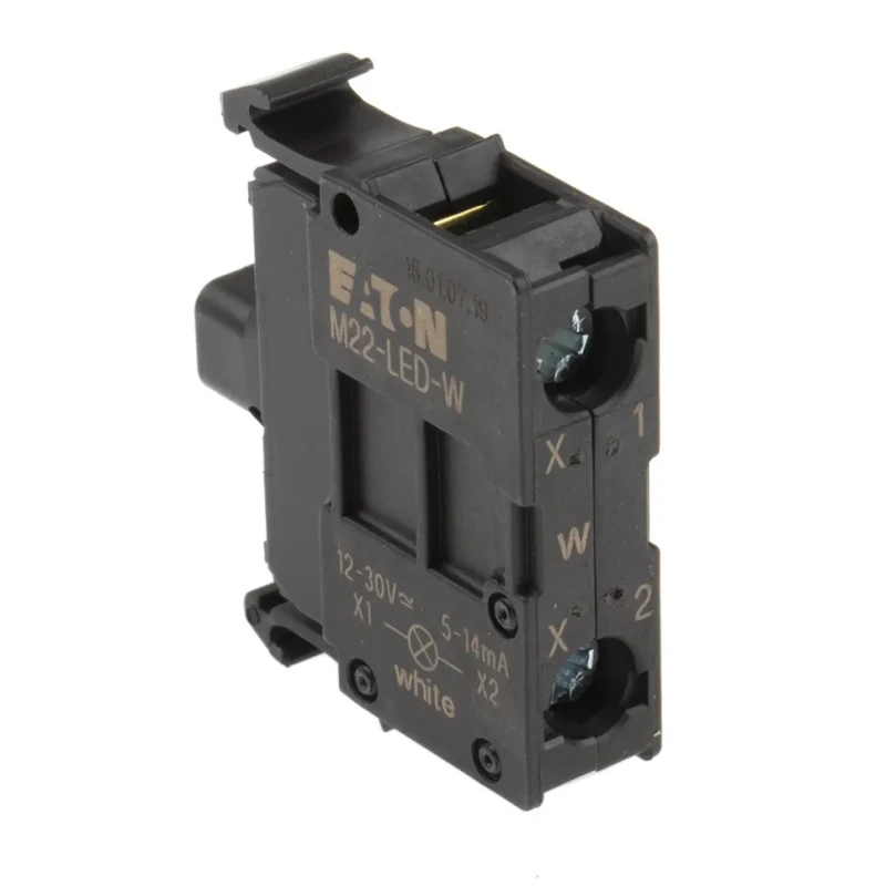 Eaton RMQ Titan M22 Series Light Block 12 to 30 V AC/DC, White LED Illumination, Screw Terminal, 37.2mm x 216557 M22-LED-W
