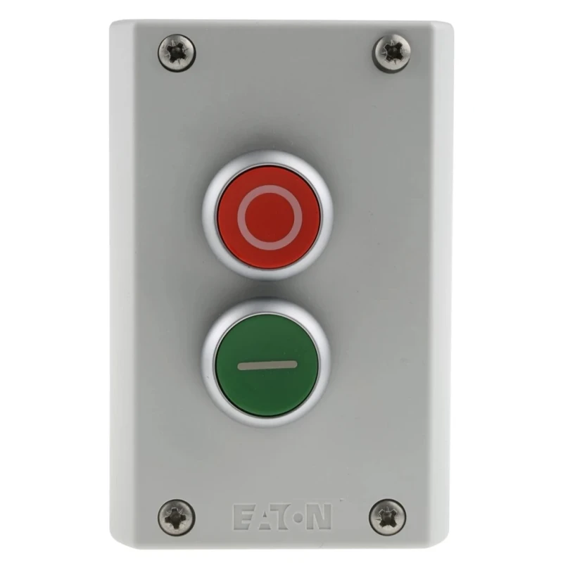 Eaton RMQ Titan M22 Momentary Enclosed Push Button 2 NO/2 NC Plastic 2 Cutouts Red Green O/I IP67 