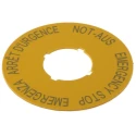 Eaton Emergency Stop Label for Use with RMQ Titan Series, 60mm Diameter, IP69K/IP65 Protection 216483 M22-XBK1
