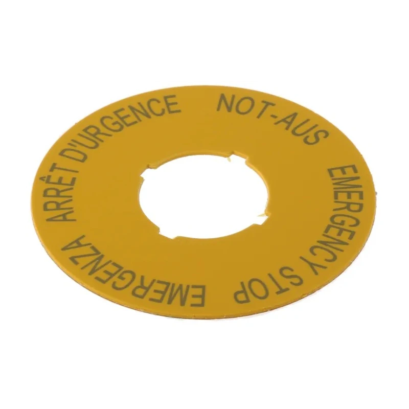 Eaton Emergency Stop Label for Use with RMQ Titan Series, 60mm Diameter, IP69K/IP65 Protection 216483 M22-XBK1