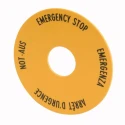 Eaton Emergency Stop Label for Use with RMQ Titan Series, 60mm Diameter, IP69K/IP65 Protection 216483 M22-XBK1