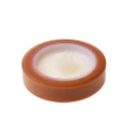 LAG Polyurethane Trolley Wheel White Orange Polyamide Hub 125mm Diameter 30mm Width 250kg Load Capacity 4522