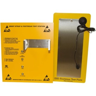 RS PRO Wrist & Foot ESD Tester , Rechargeable Battery, 9V Supply Voltage, Compact Station for Production and Test 399-5658