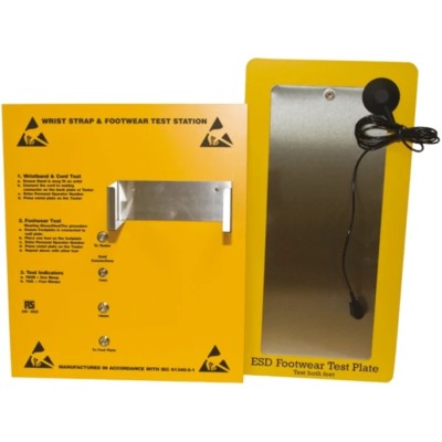 RS PRO Wrist & Foot ESD Tester , Rechargeable Battery, 9V Supply Voltage, Compact Station for Production and Test 399-5658