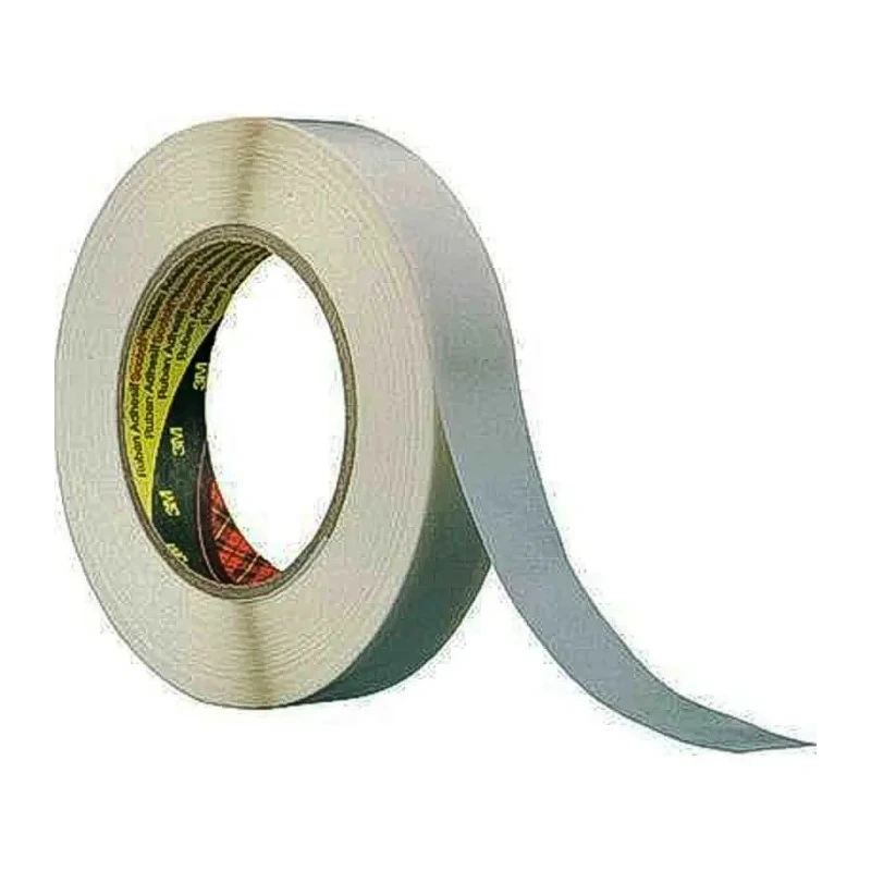 3M Double Sided Paper Tape 50mm x 50m Beige Rubber Adhesive 7.5N/cm Backed Paper 24 781