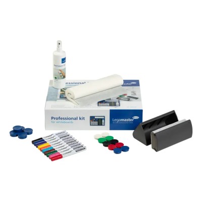Legamaster White Board Accessory Kit Set of 10 Board Markers TZ1 with Whiteboard Cleaner TZ8 and Magnets 1255-00