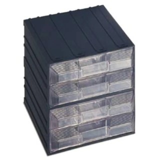 Terry Plastic Drawer Storage Unit 4 Drawers 3 Tiers 208 mm x 208 mm x 222 mm TV1000021