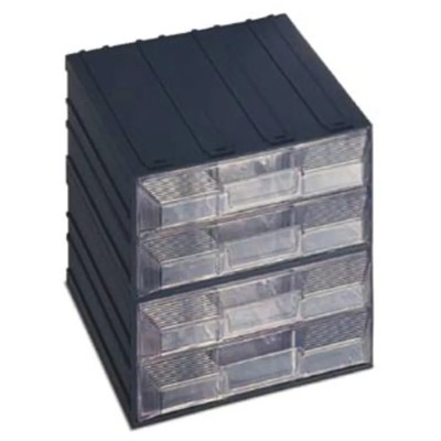 Terry Plastic Drawer Storage Unit 4 Drawers 3 Tiers 208 mm x 208 mm x 222 mm TV1000021