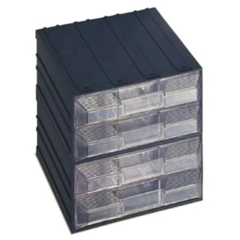 Terry Plastic Drawer Storage Unit 4 Drawers 3 Tiers 208 mm x 208 mm x 222 mm TV1000021
