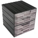 Terry Plastic Drawer Storage Unit 4 Drawers 3 Tiers 208 mm x 208 mm x 222 mm TV1000021