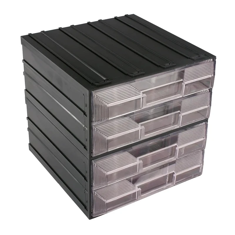 Terry Plastic Drawer Storage Unit 4 Drawers 3 Tiers 208 mm x 208 mm x 222 mm TV1000021