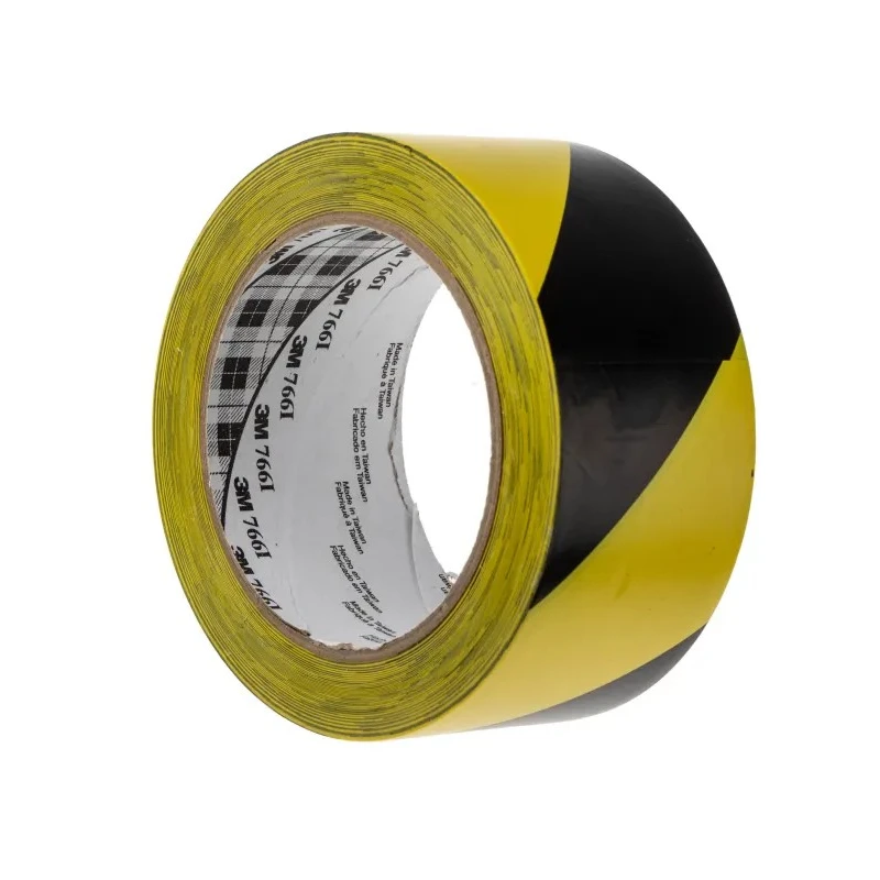 3M Lane Marking Tape Black Yellow Vinyl 50mm Width 33m Length 0.13mm Thickness 3M 766