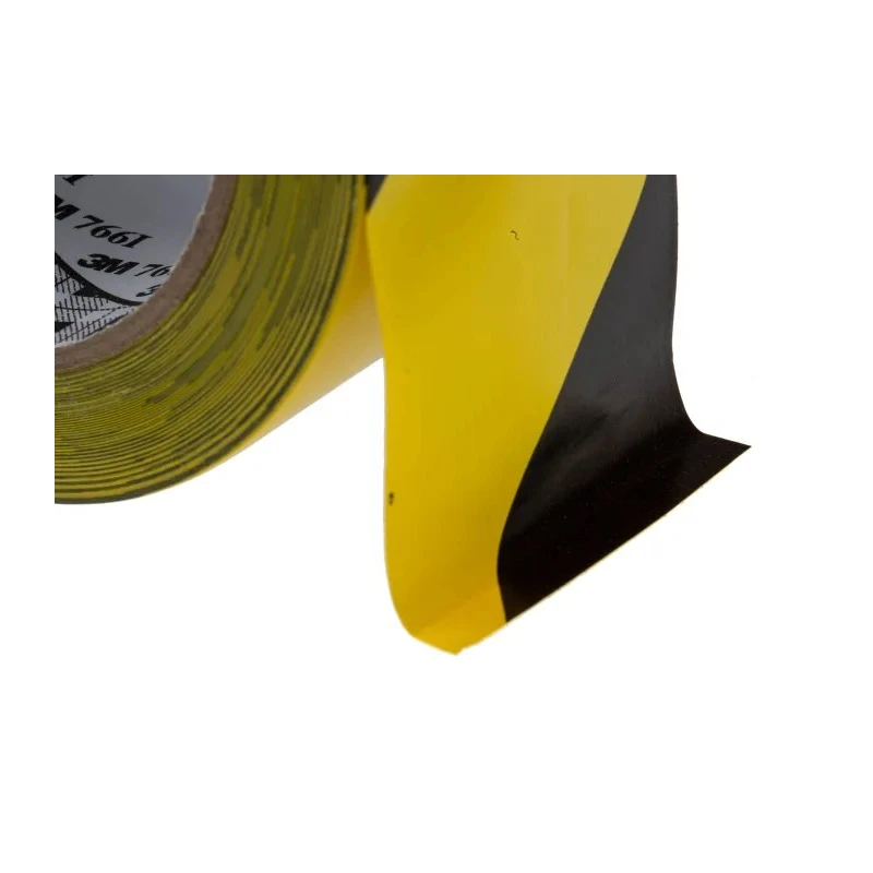 3M Lane Marking Tape Black Yellow Vinyl 50mm Width 33m Length 0.13mm Thickness 3M 766
