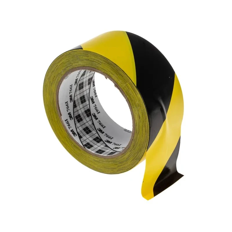 3M Lane Marking Tape Black Yellow Vinyl 50mm Width 33m Length 0.13mm Thickness 3M 766