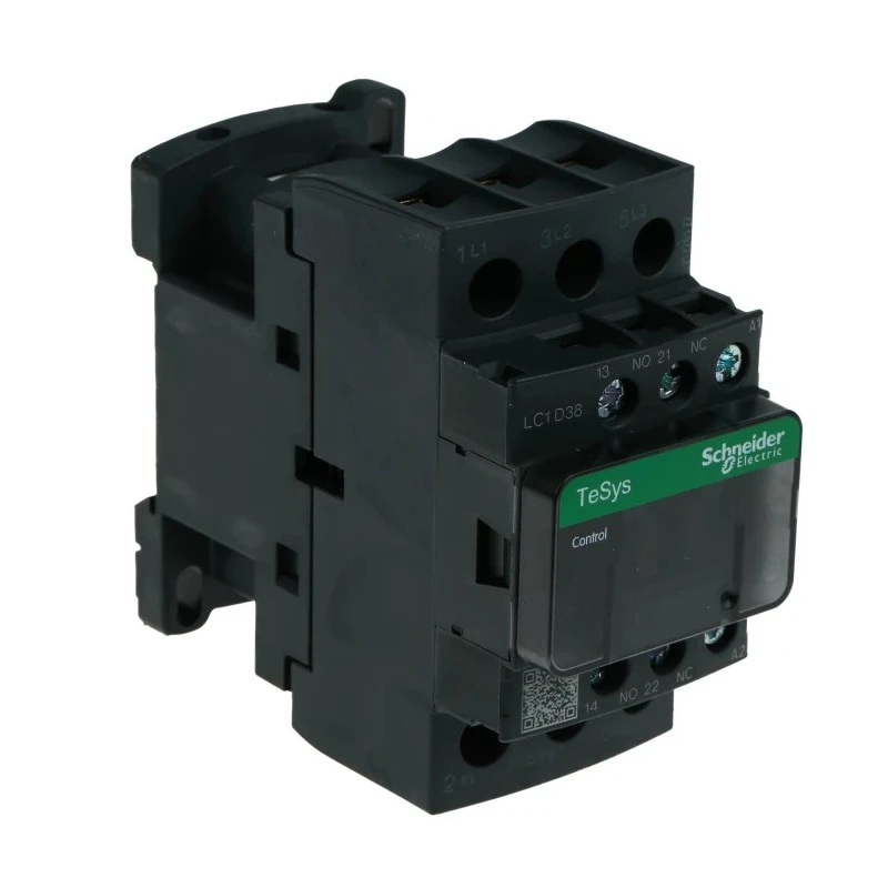 Schneider Electric 3-Pole Contactor, 38 A, 18.5 kW, 110V AC Coil, 690V AC Contact Voltage LC1D38F7
