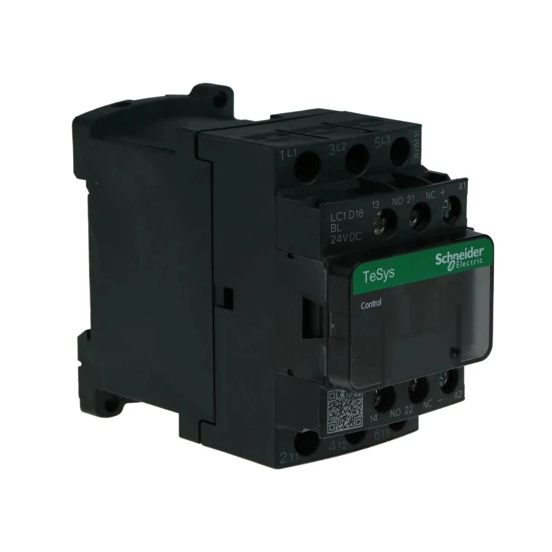 Schneider Electric 3-Pole 18 A Contactor, 24V DC Coil, 7.5 kW Power Rating, 690V AC LC1D18BL