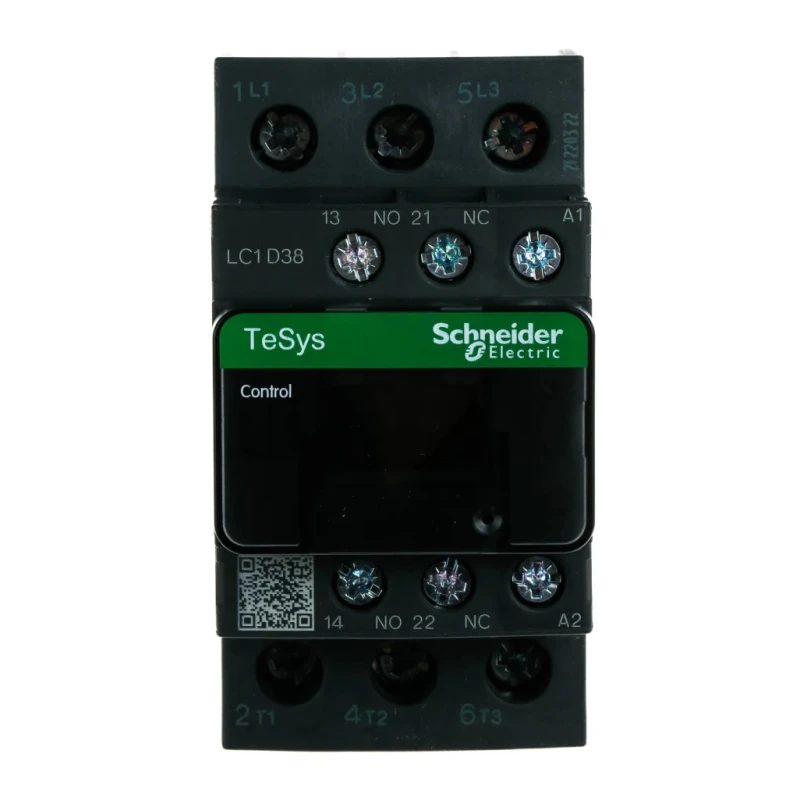 Schneider Electric 3-Pole Contactor, 38 A, 18.5 kW, 110V AC Coil, 690V AC Contact Voltage LC1D38F7