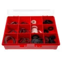 RS PRO Washer & Seal Kit with 103 Fibre and Rubber Washers in 12 Compartments, Plumbing Repair Kit 400-8317