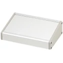 Takachi Electric Industrial Aluminium Desktop Enclosure Sloped Front, Silver Grey, 181.3 mm x 180 mm x 66.2 mm CF18-18GS