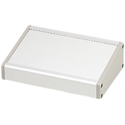 Takachi Electric Industrial Aluminium Desktop Enclosure Sloped Front, Silver Grey, 181.3 mm x 180 mm x 66.2 mm CF18-18GS