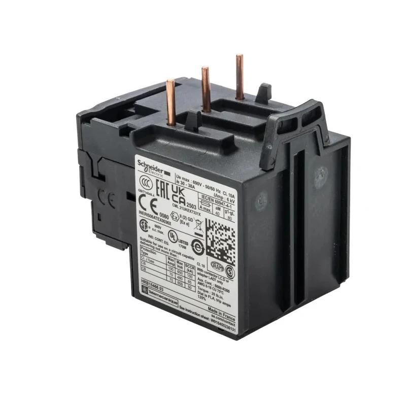 Schneider Electric Thermal Overload Relay 1 NO/1 NC, 30-38 A FLC, 38A Contact Current, 18.5 kW Power Rating, Contactor LRD35