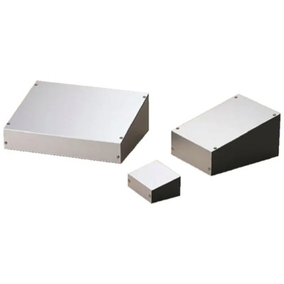 Takachi Electric Industrial Silver Aluminium Desktop Enclosure Sloped Front 150 mm x 110 mm x 70 mm TS11-15