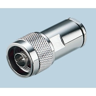 Yuetsu N Series Coaxial Connector Cable Male N Connector, 50 Ω, Straight Body 020-0260
