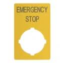 Eaton Emergency Stop Label 33mm x 50mm, IP65, IEC/EN Compliant for RMQ Titan Series 216472 M22-XZK-GB99