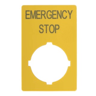 Eaton Emergency Stop Label 33mm x 50mm, IP65, IEC/EN Compliant for RMQ Titan Series 216472 M22-XZK-GB99
