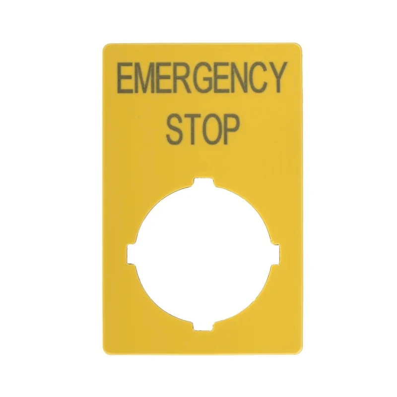 Eaton Emergency Stop Label 33mm x 50mm, IP65, IEC/EN Compliant for RMQ Titan Series 216472 M22-XZK-GB99