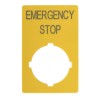 Eaton Emergency Stop Label 33mm x 50mm, IP65, IEC/EN Compliant for RMQ Titan Series 216472 M22-XZK-GB99