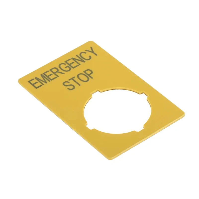 Eaton Emergency Stop Label 33mm x 50mm, IP65, IEC/EN Compliant for RMQ Titan Series 216472 M22-XZK-GB99