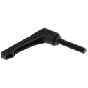 RS PRO Clamping Lever M8 x 40 mm Fibreglass Reinforced Nylon Handle Steel Shaft Black 478-113