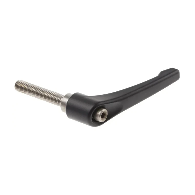 RS PRO Clamping Lever M12 x 63 mm Die Cast Zinc Handle Stainless Steel Shaft Black 478-169