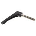 RS PRO Clamping Lever M12 x 63 mm Die Cast Zinc Handle Stainless Steel Shaft Black 478-169