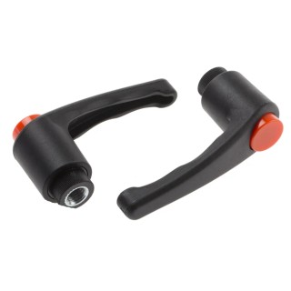 RS PRO Steel Clamping Lever, Female Thread M10 x 18 mm Thermoplastic Handle Black 83 mm Length 478-208