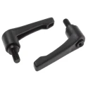 RS PRO Clamping Lever M8 x 16 mm Fibreglass Reinforced Nylon Handle Steel Shaft Black 478-163
