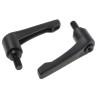 RS PRO Clamping Lever M8 x 16 mm Fibreglass Reinforced Nylon Handle Steel Shaft Black 478-163