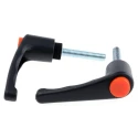 RS PRO Clamping Lever M10 x 50 mm Thermoplastic Handle Steel Shaft Black China 478-236