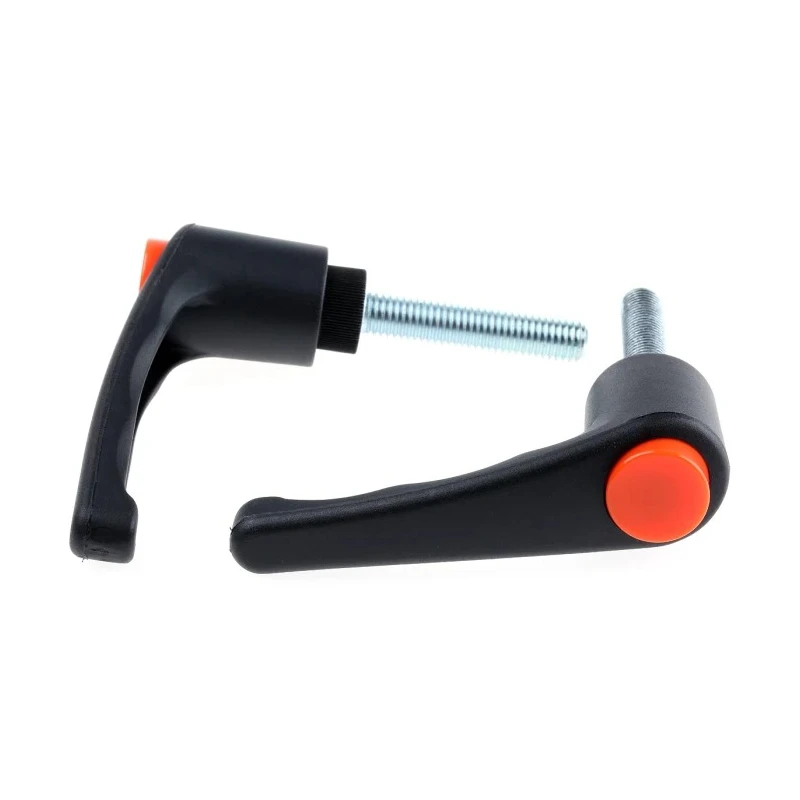 RS PRO Clamping Lever M10 x 50 mm Thermoplastic Handle Steel Shaft Black China 478-236