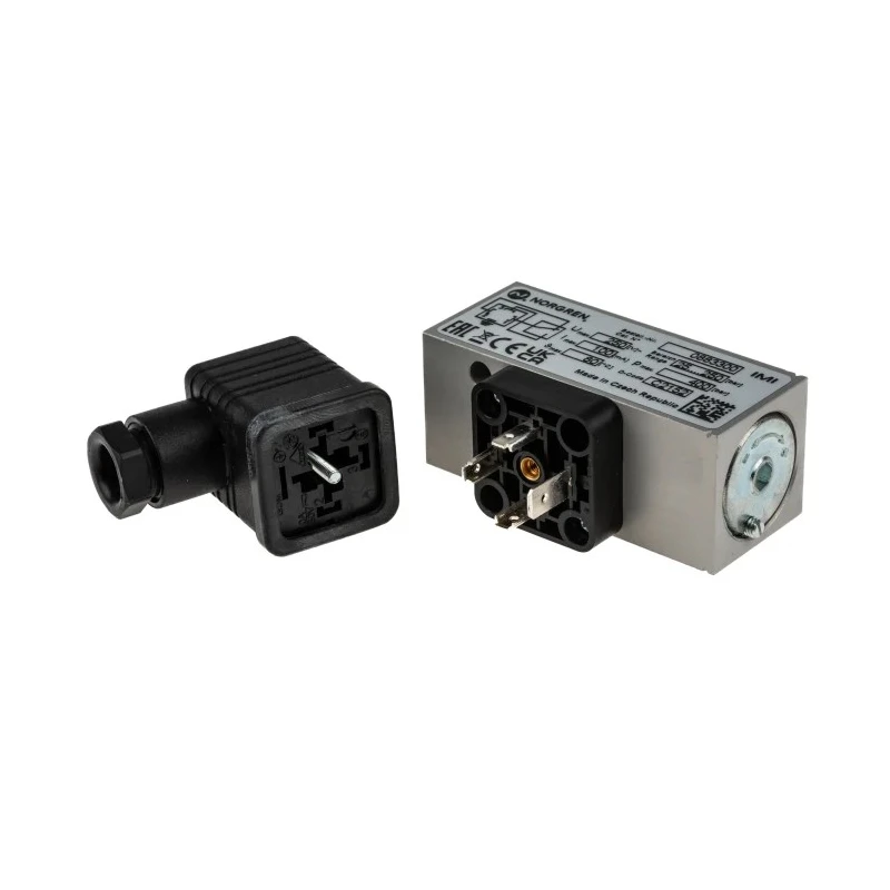 Norgren Pressure Switch Female Positive Pressure Flange Mount DIN 43650 Electrical Connection 11-17bar 80°C 0883300000000000