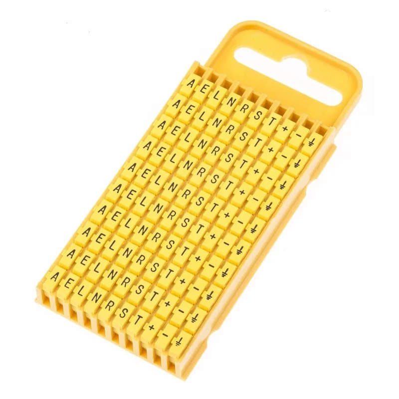 HellermannTyton Snap-On Pre-Printed Polyamide Cable Marker for 4.3 to 5.3 mm Diameter Cables Yellow Black Legend WIC3