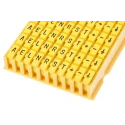 HellermannTyton Snap-On Pre-Printed Polyamide Cable Marker for 4.3 to 5.3 mm Diameter Cables Yellow Black Legend WIC3